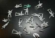 Army Soldier Lot Gray 20 pcs Military Figures Action Train Display IIII -9