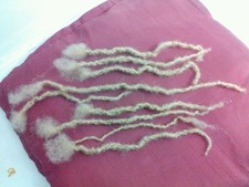 handmade 4 dreadlocks 100 human hair 12" light blonde 613 long