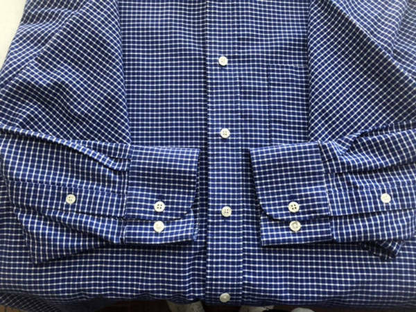 CHAPS  EUC Button-down Long-sleeve Blue Cotton Po… - image 7