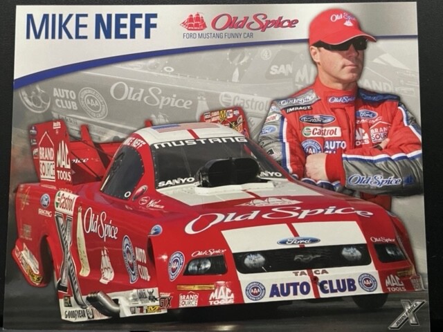 VRHTF NHRA AWESOME MIKE NEFF OLD SPICE JOHN FORCE NITRO FUNNY CAR HAND ...