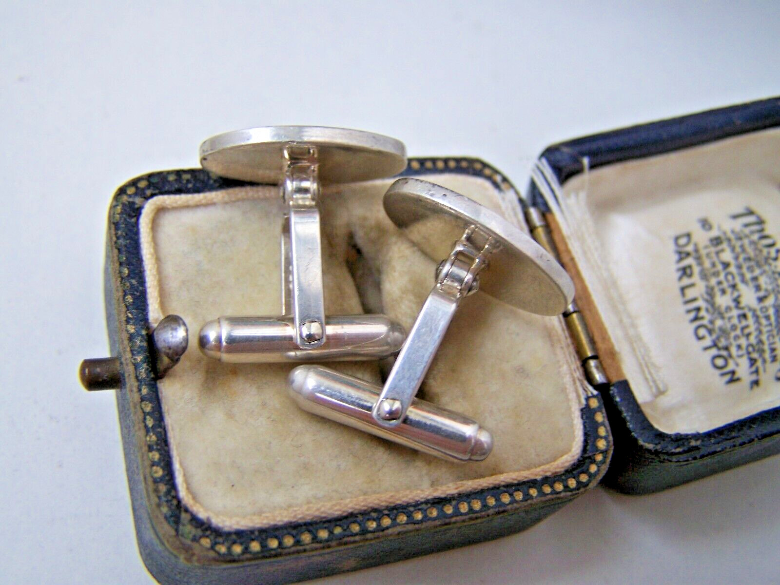 SUPERB 925 SOLID STERLING SILVER CUT CUFFLINKS NO… - image 7