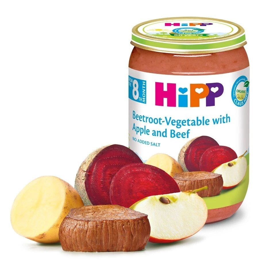 HiPP Jarred Baby Food - Pescado, carne de res y verduras Best-Seller 6 frascos - 8+ meses Foto 4 de 4