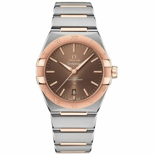 Omega Constellation Rose Gold & Steel Brown Dial 24mm Quartz  display picture 3