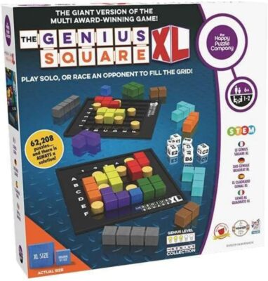 Happy Puzzle Company Genius Square XL | Über 62.000 Herausforderungen! |Familienspiel | 6+