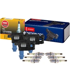 Denso 3 COP Ignition Coils & NGK 6 G-Power Spark Plugs Kit For GS300 IS300 2JZGE