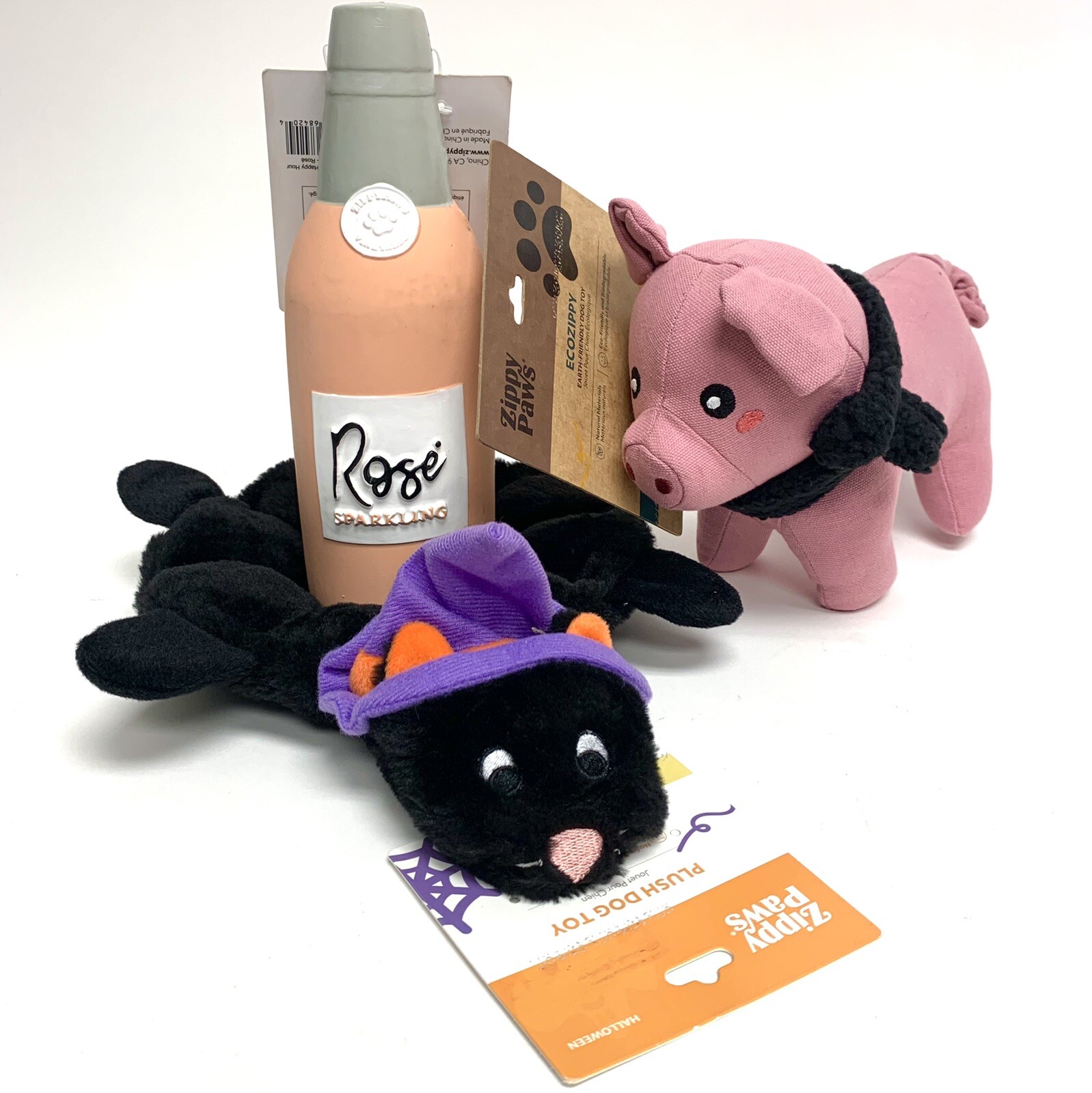 *lot Of 3* (halloween Cat; Eco Pig; Sparkling Rose)