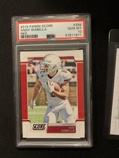 2019 Panini Score Football Red #356 Andy Isabella Rookie RC PSA 10 Gem Mint Lot