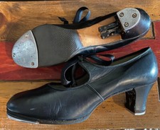 Womens Capezio Tap Shoes - professional custom soles, Black leather heels
