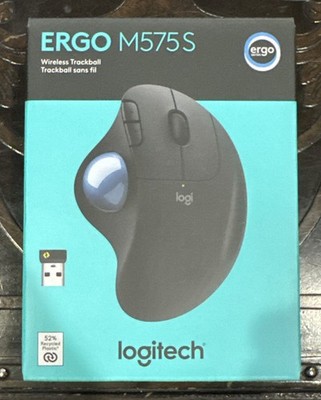NEW LOGITECH ERGO M575S WIRELESS TRACKBALL COMFORT USE MOUSE BLACK USB BLUETOOTH