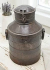 Antique Iron Milk Can Milkpot Original Old Hand Crafted