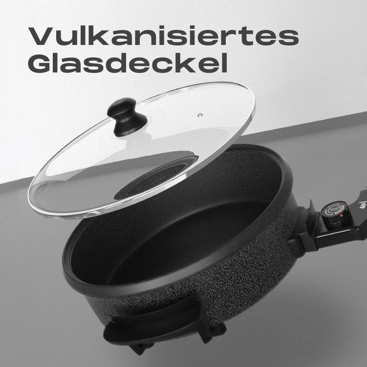 SUPERLEX Elektrische Pizzapfanne Multipfanne Partypfanne Elektropfanne 40cm - Bild 3 von 4