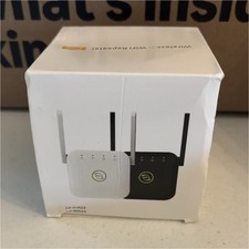 Wireless-N WiFi Repeater Pro Black/White 300Mbps Range Extender Ethernet WPS