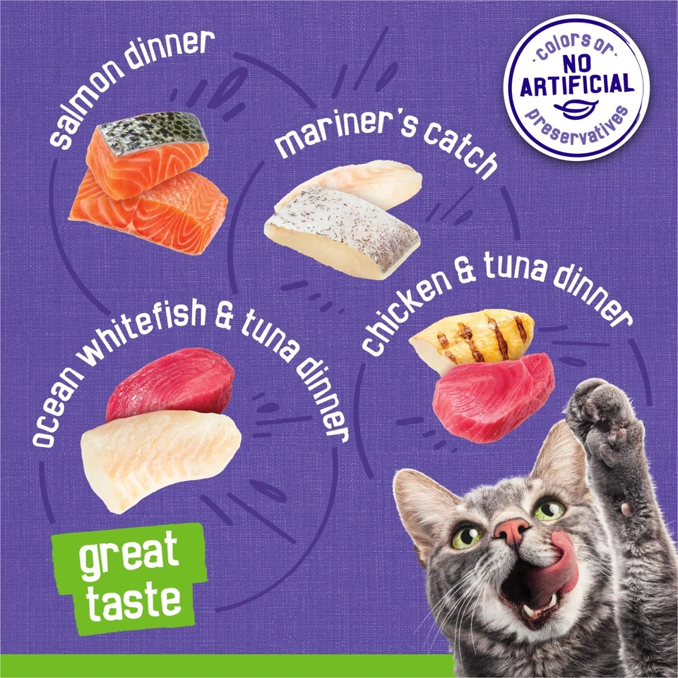 Purina Friskies Pate Seafood&Chicken Variety Pack,Wet Cat Food, 5.5 oz, 80 Can - Image 4 of 4