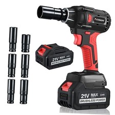 21V Cordless Impact Wrench Powerful Brushless Motor with 1/2" Square Ab7335b