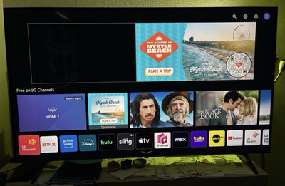 LG 65'' LED Smart TV 1080p LG 65UN7000PUD Streaming Apps HDMI Black Used