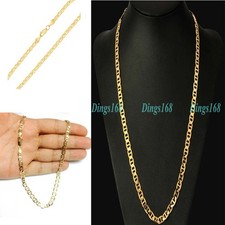 18K Gold Filled Tarnish-Resist 2mm 24" Mariner Link Anchor Chain Necklace H081 N