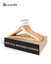 WOODEN COAT SOLID HANGERS SUIT GARMENTS CLOTHES WOOD HANGER TROUSER BAR NON SLIP