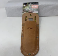STIHL Leather pruner sheath with Metal belt clip NEW Brown Oem Genuine