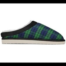 Club Room Men's Indoor/outdoor soles Slip On Slippers Blue Green Small 6- 7 NIB