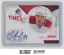 2009-10 SP Authentic Sign of the Times Auto Andrei Markov #ST-MA Montreal