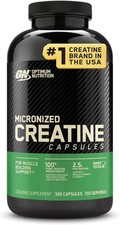 Optimum Nutrition 100% Pure Micronized 2500mg Creatine Monohydrate 300 Capsules