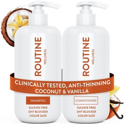 Routine Wellness Anti-Thinning Shampoo and Conditioner 14 Fl Oz (Pack of 2) 