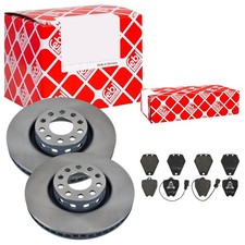 FEBI BILSTEIN Bremsscheiben belüftet vorne + Bremsbeläge für Audi A8 4D2 4D8
