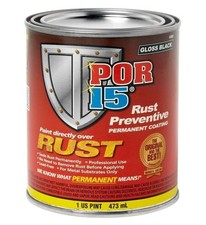 POR 15 45008 GLOSS BLACK Rust Preventive Paint Pint 16oz
