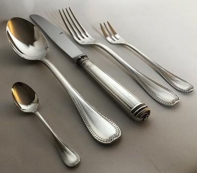 CHRISTOFLE - MALMAISON- 5 PC PLACE SETTING - FRANCE - OC - FLATWARE SILVERWARE