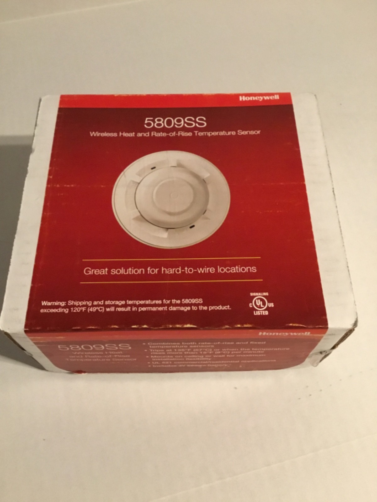 Honeywell 5809SS Wireless Heat Rate-of-Rise Temperature Sensor NEW