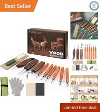 17-Piece Wood Carving Kit with High-Quality Carbon Steel Tools - Perfect Gift