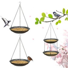 Premium Hanging Bird Feeder Tray 2 Set ,Size 11.8  Large Platform B... Fas