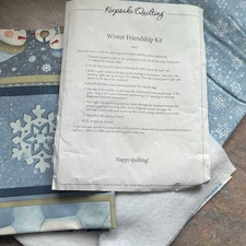 Keepsake Quilting Winter Friendship Kit #6303 - Wall Hanging Snowmen Winter Blue