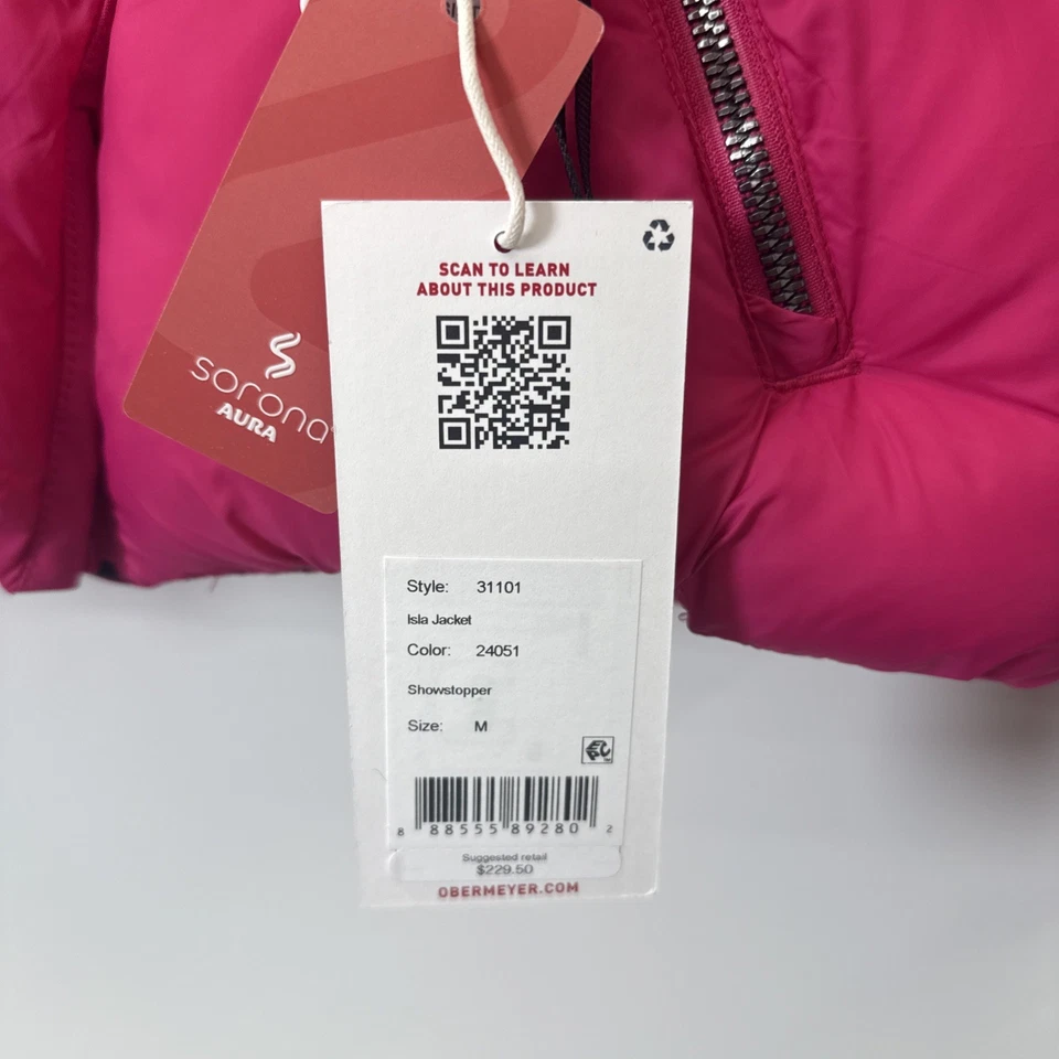 Chaqueta de Nieve Obermeyer Niñas Isla Rosa Impermeable Adjunta Capucha $229.50 Adolescente Med Foto 4 de 4