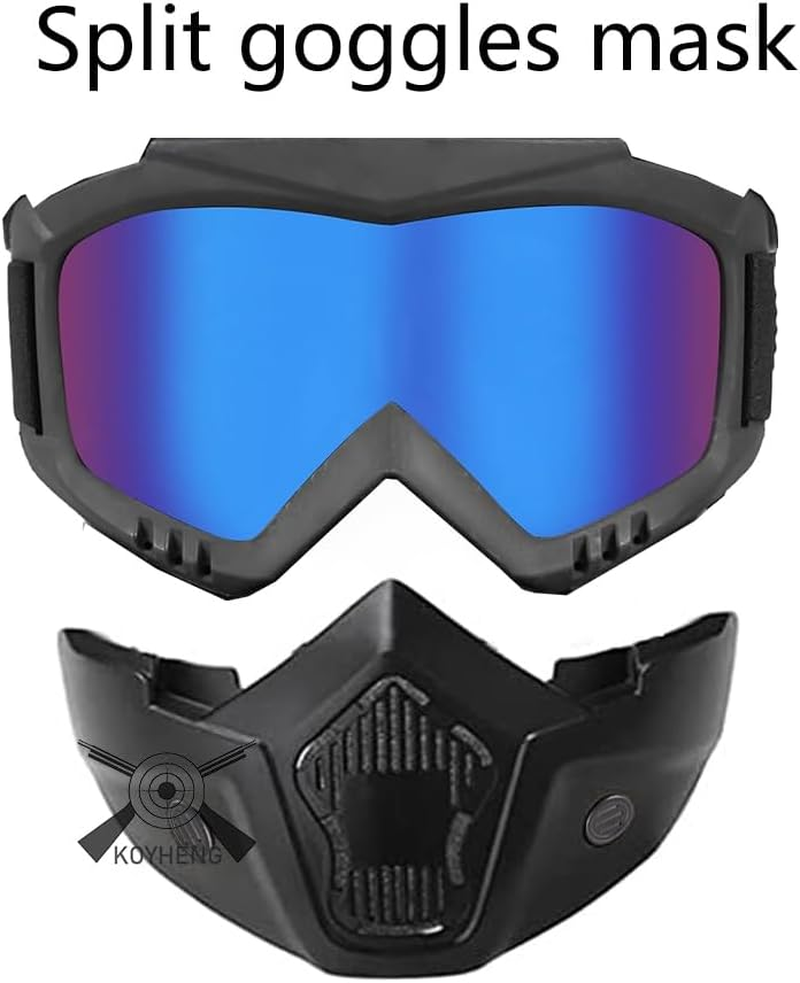 PJ Type Airsoft Helmet With Face Mask - Tactical Gear With NVG Bracket & Rails