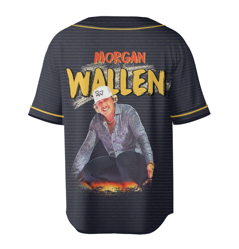 Wallen Western Concert Baseball Jersey Unisex Sizes Gift Distressed Back Graphic