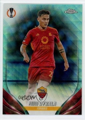 2023-24 Chrome UEFA Club Competitions Aqua Wave Refractor /199 Paulo Dybala 9cf