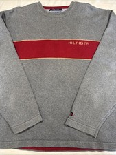Vintage Tommy Hilfiger Men  s Crewneck Sweater Large 100 Cotton Y2K Preppy