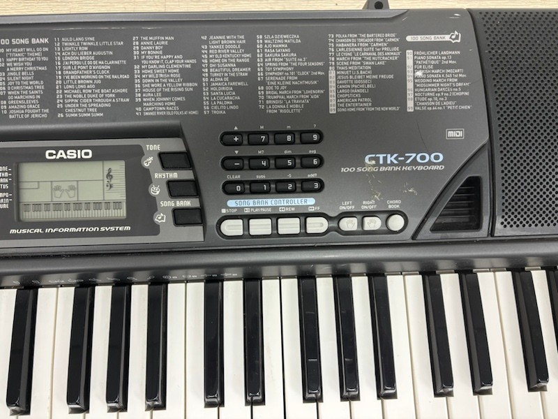 CASIO CTK-700 電子オルガン 61鍵 Casio Ctk-700 Electronic Keyboard 61 Keys WITHPOWER Adapter