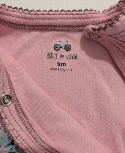 Asher and Olivia Baby Girl's Long-Sleeve Kimono Footed Pajama - Picture 2 of 3