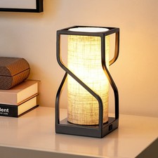 EDISHINE Modern Touch Lamp with USB, Bulb Included, Unique Twisted Design