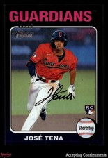 2024 Topps Heritage Chrome Black Refractors #227 Jose Tena RC ROOKIE 49/75