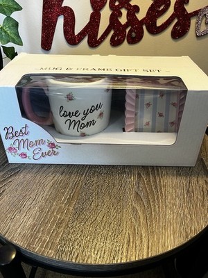 Sandy Murray Ceramics Floral Coffee Mug & Photo Frame Set, Ceramic, Mother's Day