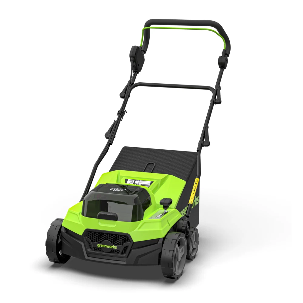 48V Vertikutierer und Rasenl&uuml;fter 2-in-1