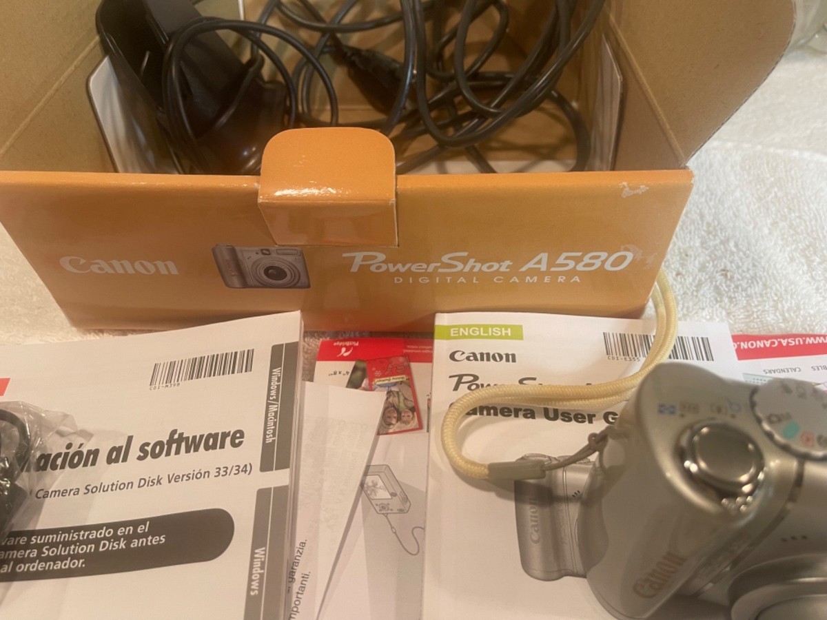 【美品】Canon PowerShot A580 単3電池駆動② Canon PowerShot A580 Digital Compact – Retro Camera Shop