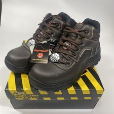 Skechers Mid Cut Work Boots 77144 BRN, Men's Size 8, Composite Safety Toe Brown