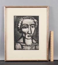 1966 Vintage GEORGES ROUAULT Les Fleurs de Mal Expressionist Etching SATAN II