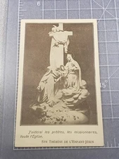 Vintage Holy Prayer Card St Therese Of Lisieux Jesus Religious Christian B32