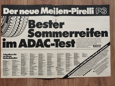 ORIG REKLAME WERBUNG 1976  PIRELLI   P3  Reifen