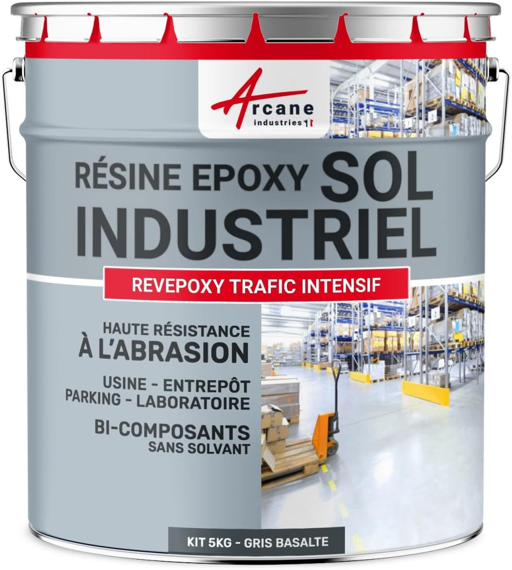 Resine sol beton anti poussière et taches REVEPOXY T pour rénovation maison